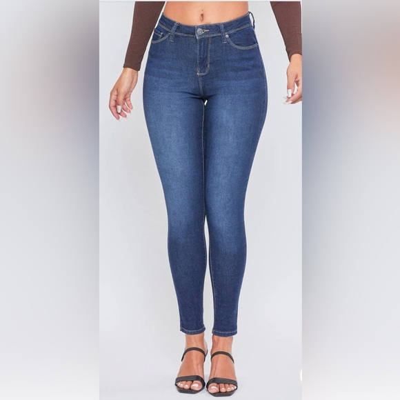 •YMI•NWT MIDNIGHT SKY BLUE ESSENTIAL HI-RISE LUXURIOUS SOFT PREMIUM DENIM SIZE 7 - Picture 6 of 13